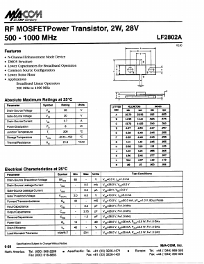 LF2802A Datasheet PDF Tyco Electronics