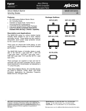 MA4E1339B-287T Datasheet PDF Tyco Electronics