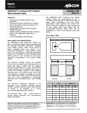 MA4E2501L-1290T Datasheet PDF Tyco Electronics