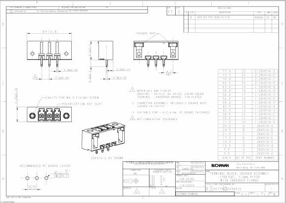 284516-8 Datasheet PDF Tyco Electronics