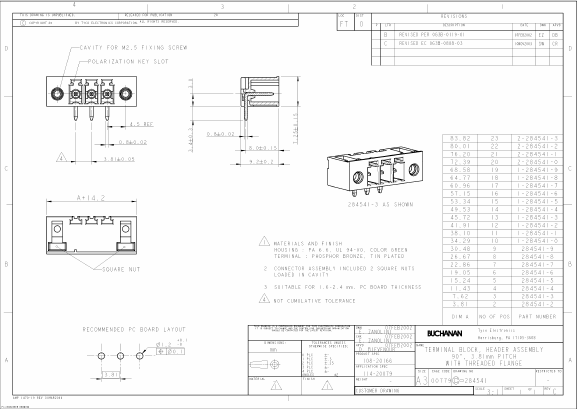 284541-5 Datasheet PDF Tyco Electronics