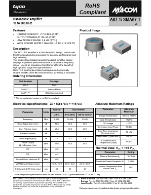 CA67-1 Datasheet PDF Tyco Electronics