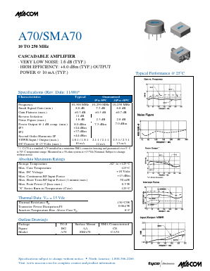 CA70 Datasheet PDF Tyco Electronics