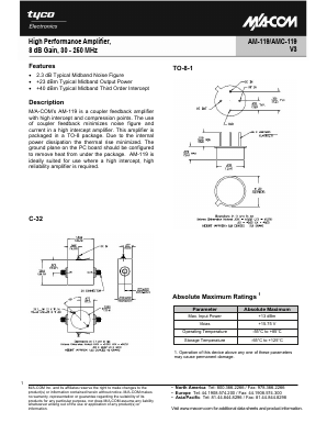 AM-119PIN Datasheet PDF Tyco Electronics