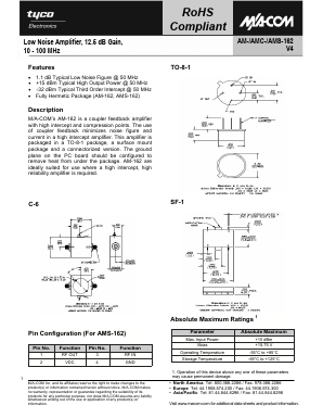 AMS-162 Datasheet PDF Tyco Electronics