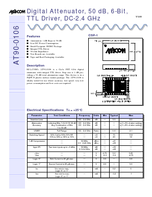 AT90-0106TR Datasheet PDF Tyco Electronics