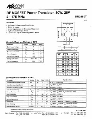DU2880 Datasheet PDF Tyco Electronics