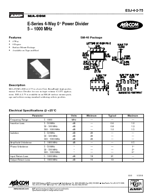 ESJ-4-2-75 Datasheet PDF Tyco Electronics