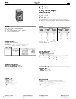 K10P-11A15-6 Datasheet PDF Tyco Electronics