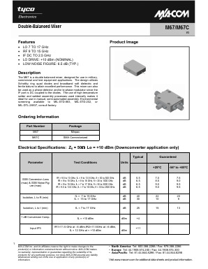 M67C Datasheet PDF Tyco Electronics