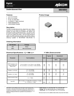 M80C Datasheet PDF Tyco Electronics