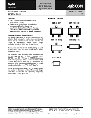 MA4E1340A-287T Datasheet PDF Tyco Electronics