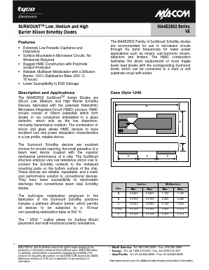 MA4E2502L Datasheet PDF Tyco Electronics