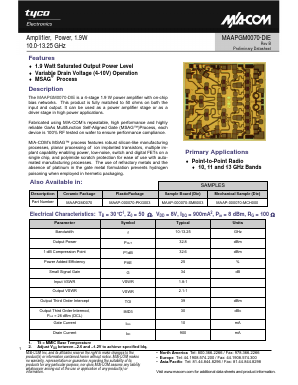 MAAP-000070-PKG003 Datasheet PDF Tyco Electronics