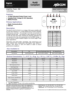 MAAP-000076-PKG001 Datasheet PDF Tyco Electronics