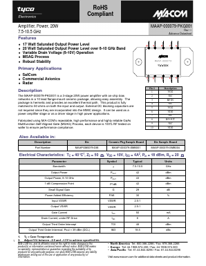 MAAP-000079-PKG001 Datasheet PDF Tyco Electronics