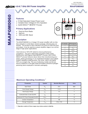MAAPGM0060 Datasheet PDF Tyco Electronics
