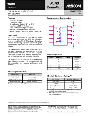 MAATSS0022SMB Datasheet PDF Tyco Electronics