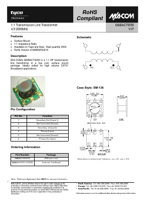 MABACT0056TR Datasheet PDF Tyco Electronics
