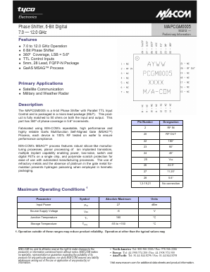 MAPCGM0005 Datasheet PDF Tyco Electronics