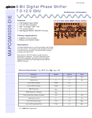 MAPCGM0005-DIE Datasheet PDF Tyco Electronics