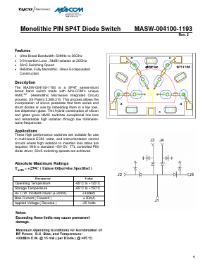 MASW-004100-1193 Datasheet PDF Tyco Electronics