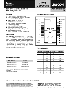MASW-007075-000100 Datasheet PDF Tyco Electronics