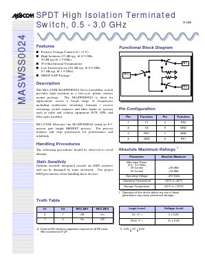 MASWSS0024 Datasheet PDF Tyco Electronics