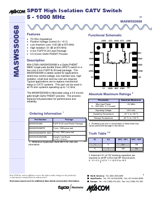 MASWSS0068TR-3000 Datasheet PDF Tyco Electronics