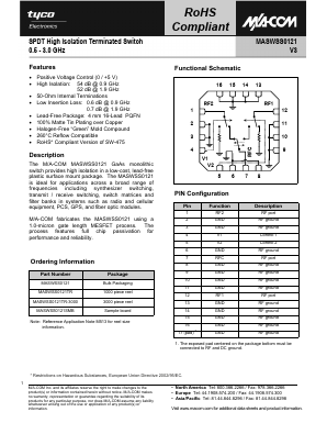 MASWSS0121TR-3000 Datasheet PDF Tyco Electronics
