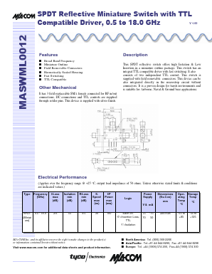 MASWML012 Datasheet PDF Tyco Electronics
