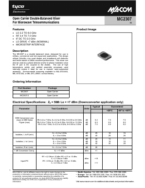 MC2307 Datasheet PDF Tyco Electronics