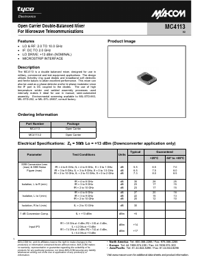 MC4113-2 Datasheet PDF Tyco Electronics