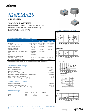 A26 Datasheet PDF Tyco Electronics