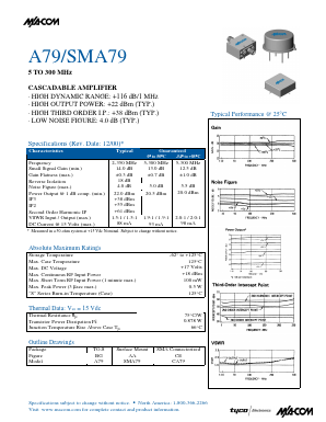 SMA79 Datasheet PDF Tyco Electronics
