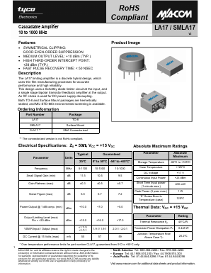 LA17 Datasheet PDF Tyco Electronics