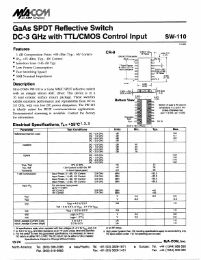 SW-110 Datasheet PDF Tyco Electronics