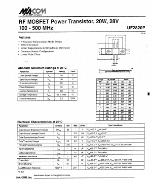 UF282OP Datasheet PDF Tyco Electronics