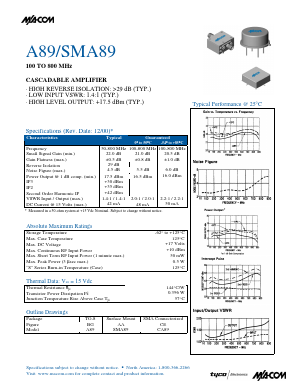 SMA89 Datasheet PDF Tyco Electronics