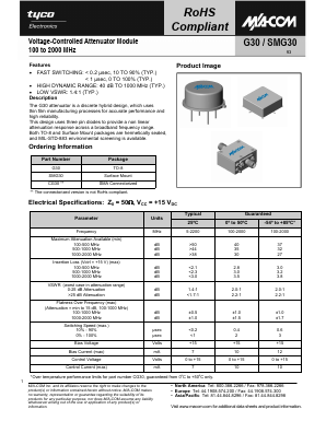 G30 Datasheet PDF Tyco Electronics