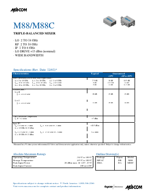 M88 Datasheet PDF Tyco Electronics
