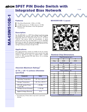 MA4SW510B-1 Datasheet PDF Tyco Electronics