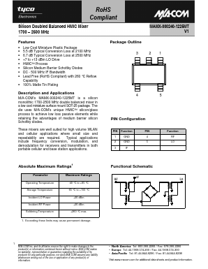 MAMX-000240-1225MT Datasheet PDF Tyco Electronics