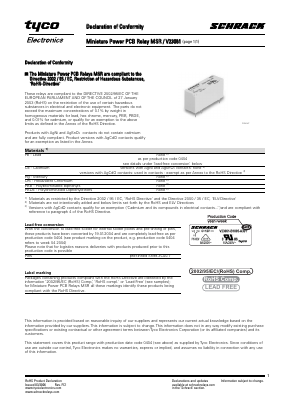 MSR Datasheet PDF Tyco Electronics