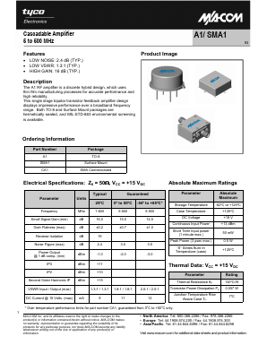 CA1 Datasheet PDF Tyco Electronics