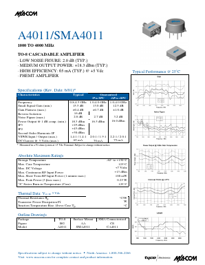 A4011 Datasheet PDF Tyco Electronics