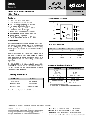 MASWSS0180SMB Datasheet PDF Tyco Electronics