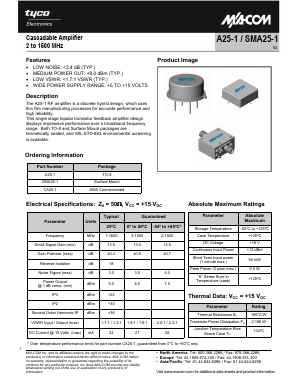 A25-1 Datasheet PDF Tyco Electronics