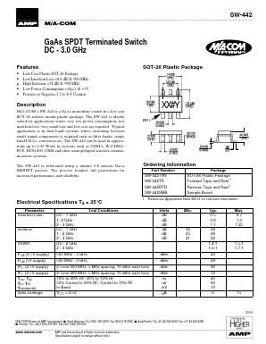 SW-442 Datasheet PDF Tyco Electronics