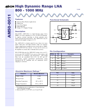 AM50-0011TR3000 Datasheet PDF Tyco Electronics